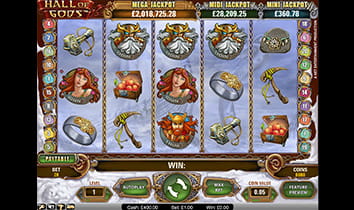 Hall of Gods Jackpot Slot at Mr Green