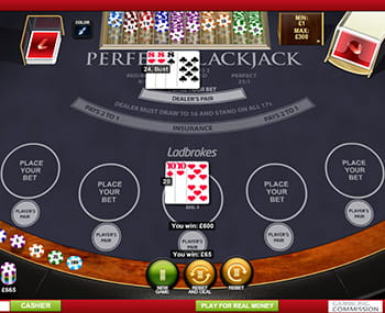 perfect pairs blackjack online
